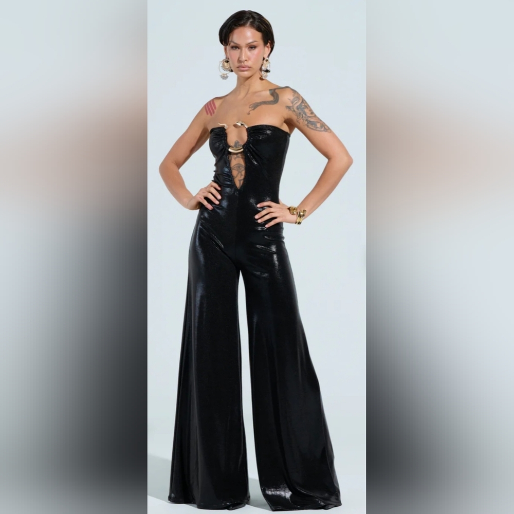 Akira legant Black Strapless Jumpsuit